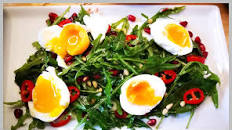 Ensalada de rucula y huevo 